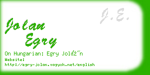 jolan egry business card